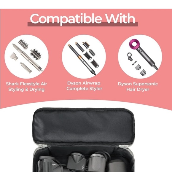 Pink Cosmetic Bag with Double Zipper - Picture 5 of 7